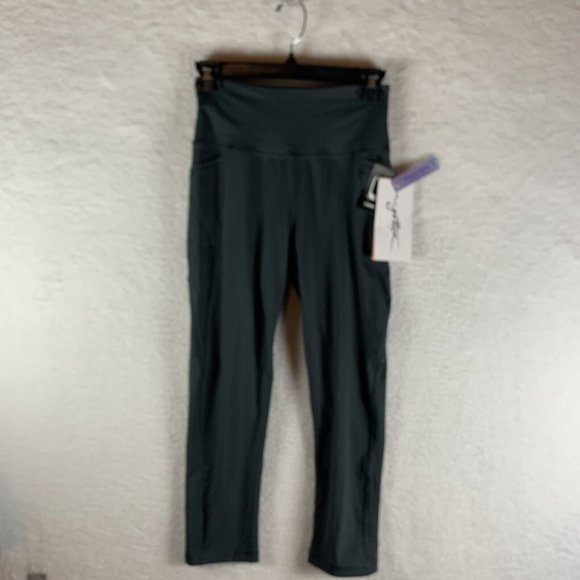 X by Gottex Leggings‎ Women's Small Military Olive Pockets Inter-Luxe 6983 - Picture 1 of 10